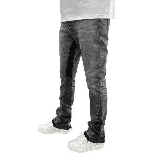 siarr flared jeans dark grey model side