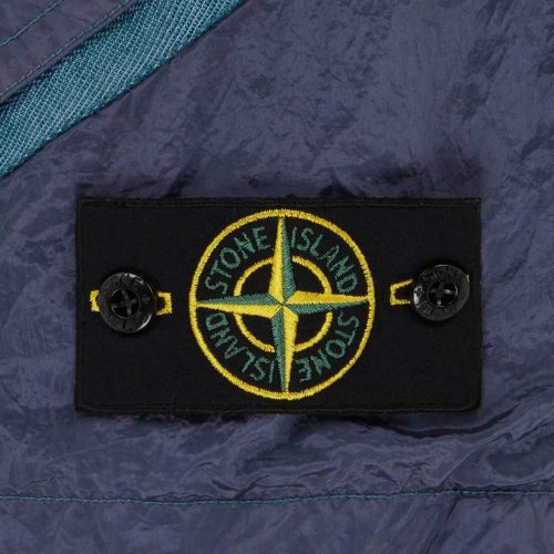 stone island nylon metal avio blue shorts detail