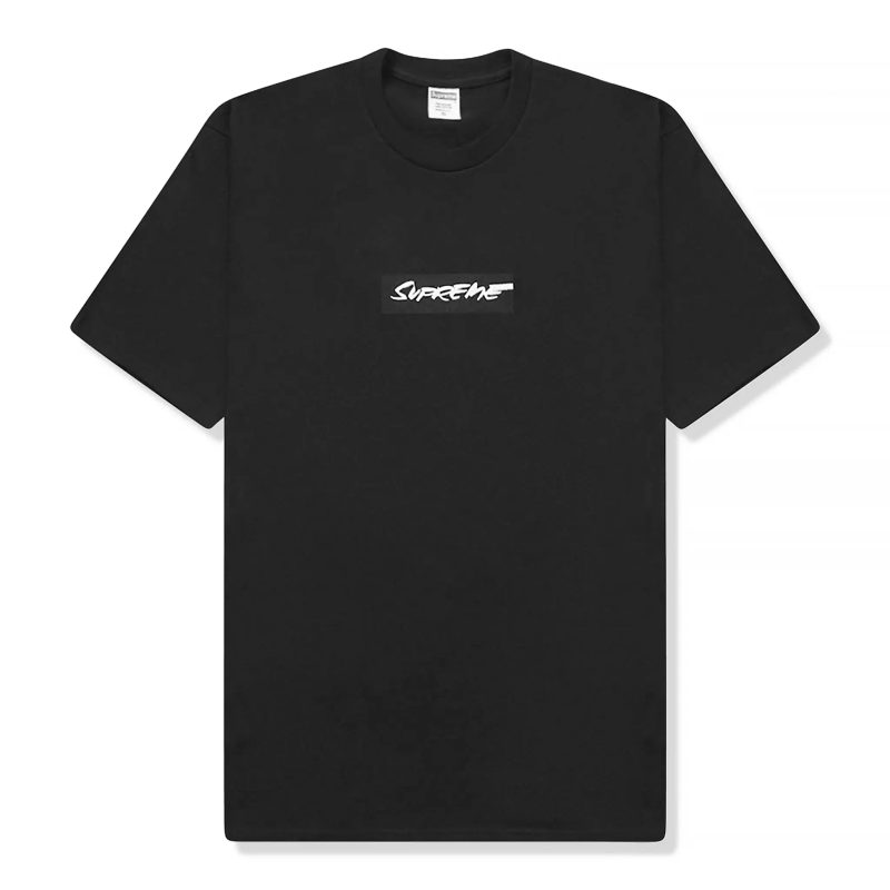 supreme futura box logo black t shirt front