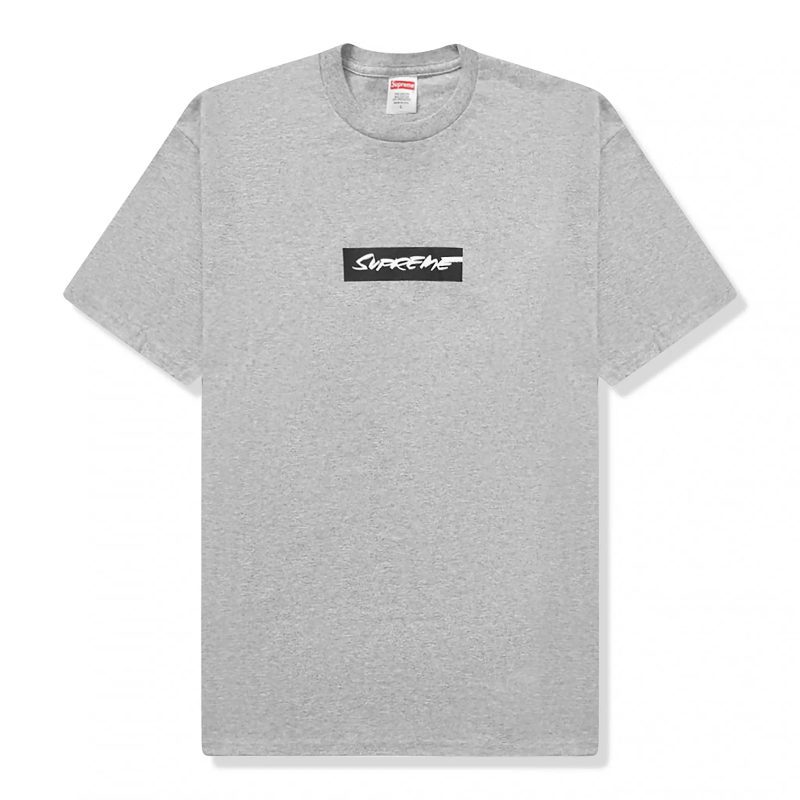 supreme futura box logo grey t shirt front