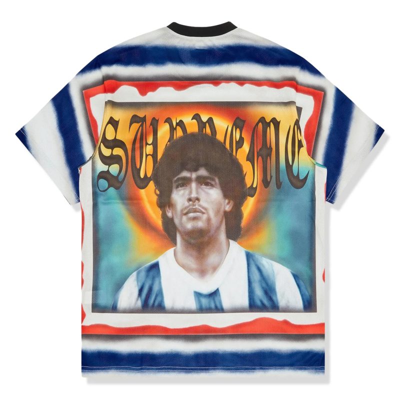 supreme maradona soccer jersey back