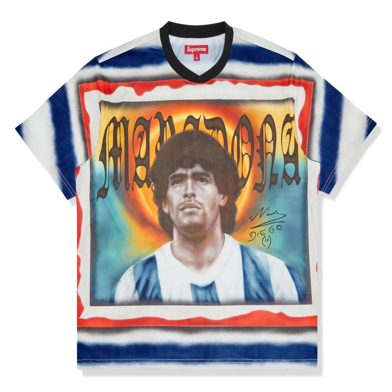 supreme maradona soccer jersey front