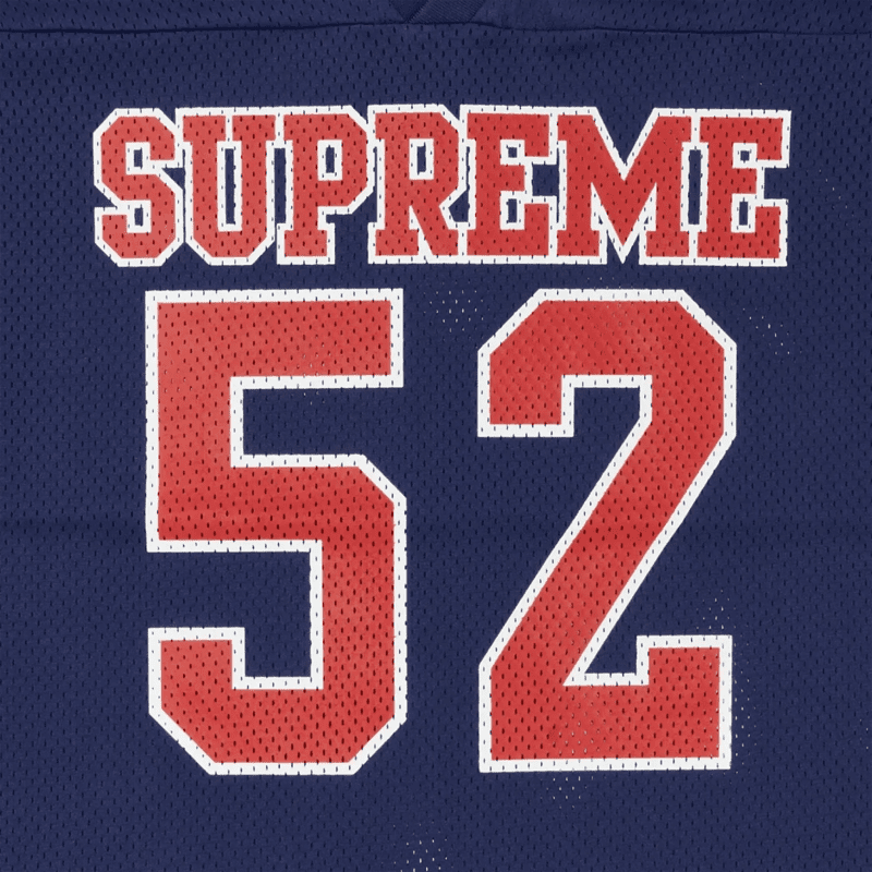 supreme spiderweb navy blue football jersey ss24kn63 navy detail