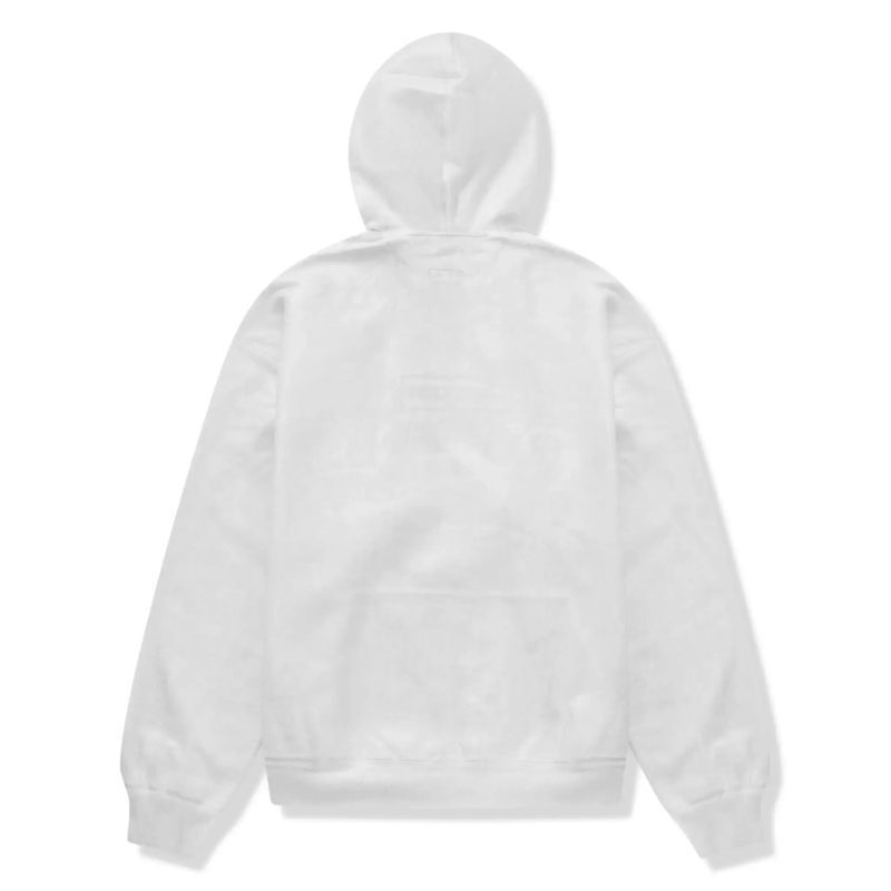 supreme x mm6 maison margiela foil box logo white hoodie back