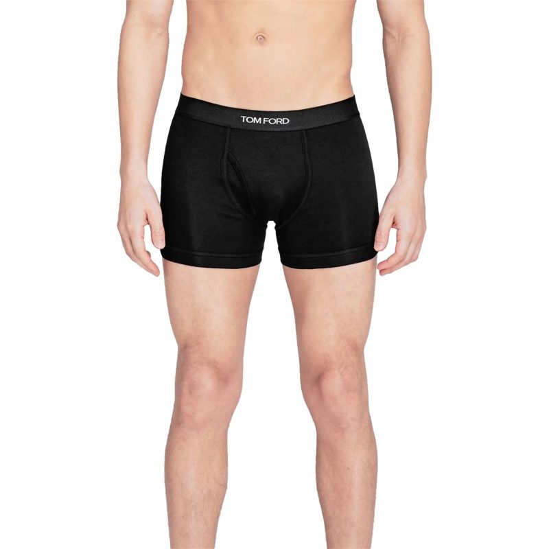 tom ford logo black boxer briefs model front