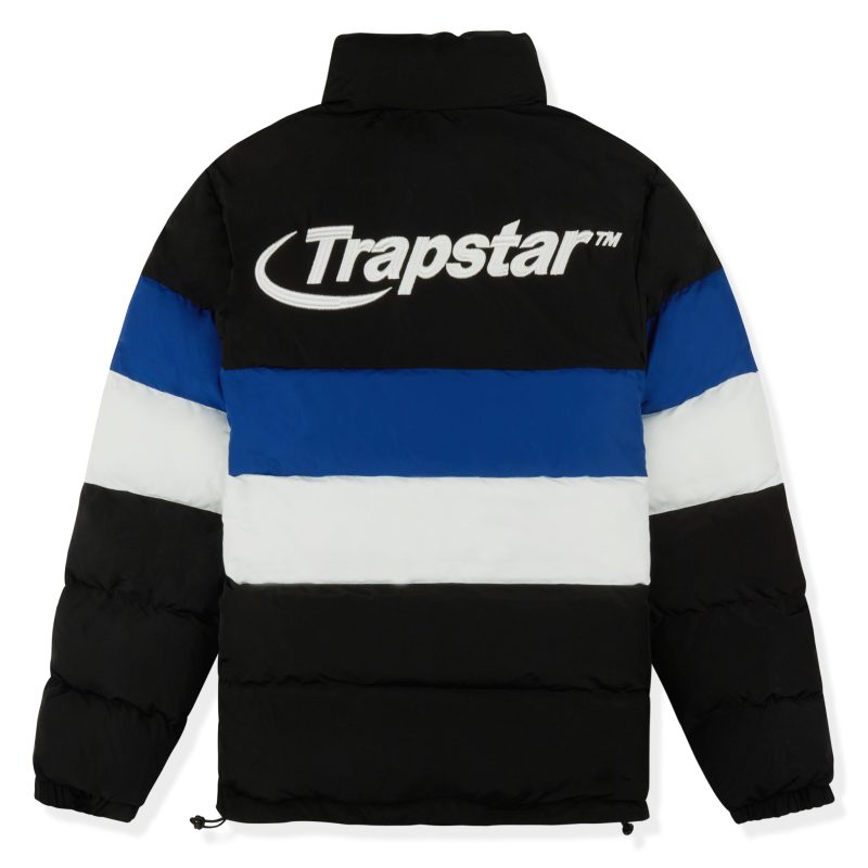 trapstar hyperdrive puffer black blue white jacket 03402 crepslocker back