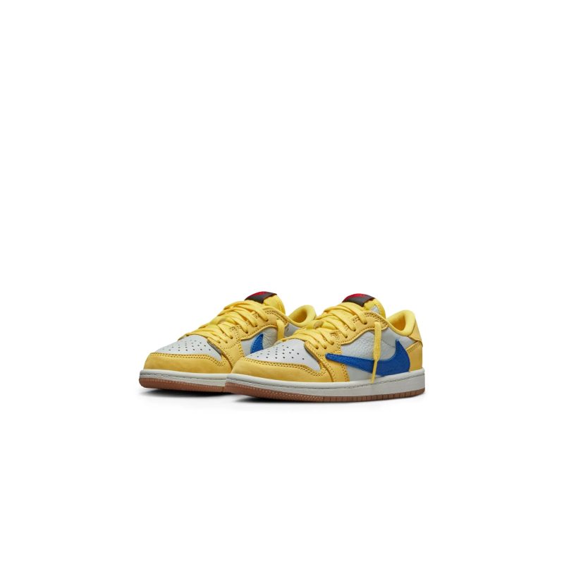 travis scott x air jordan 1 low canary ps dz5909 700 front side