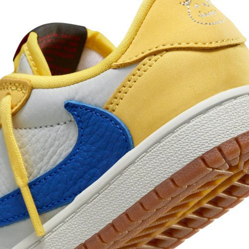 travis scott x air jordan 1 low canary ps dz5909 700 heel logo