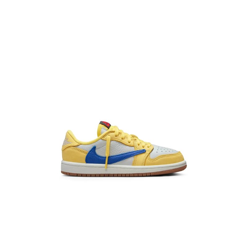 travis scott x air jordan 1 low canary ps dz5909 700 side