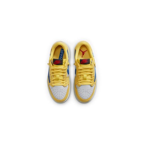 travis scott x air jordan 1 low canary ps dz5909 700 top down