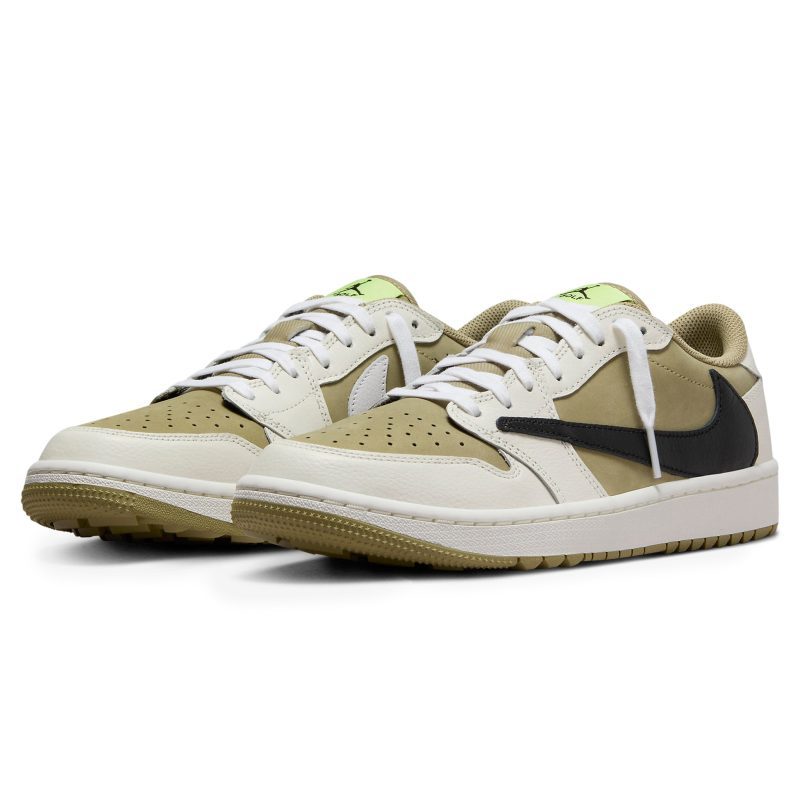 travis scott x air jordan 1 low golf olive fz3124 200 front side