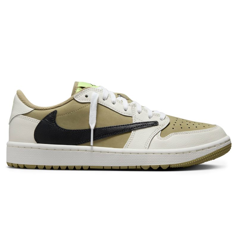 travis scott x air jordan 1 low golf olive fz3124 200 side