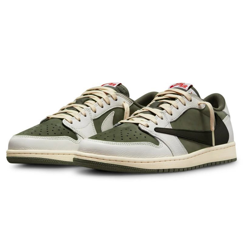 travis scott x air jordan 1 low og olive dm7866 200 pair