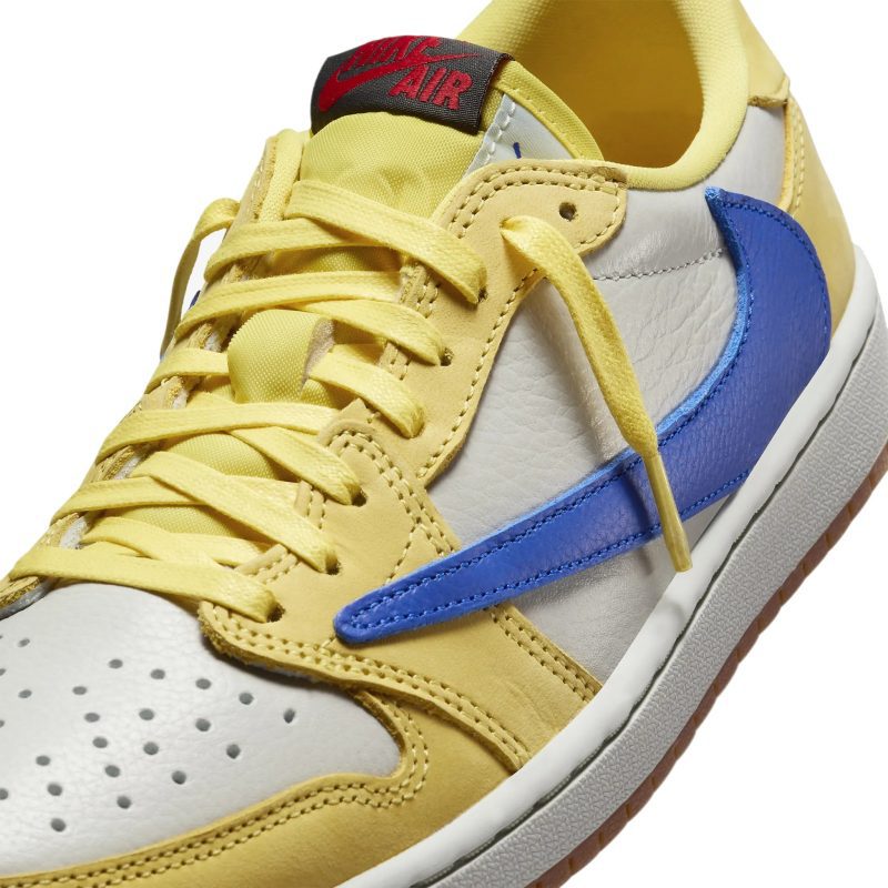 travis scott x air jordan 1 retro low og canary w dz4137 700 detail