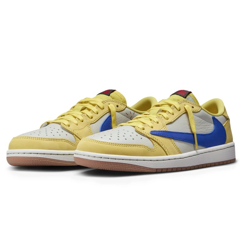 travis scott x air jordan 1 retro low og canary w dz4137 700 pair